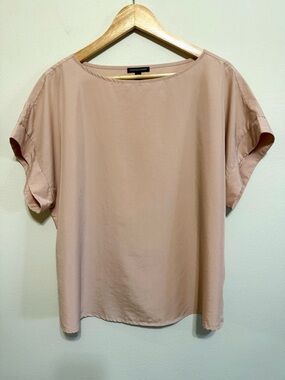 Eileen fisher pale pink boxy women’s blouse XL EUC
